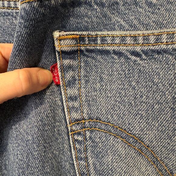 Vintage Levis Jeans 33x32 Blue 517 Bootcut Denim Pants Distressed Western Hippie - Picture 7 of 9